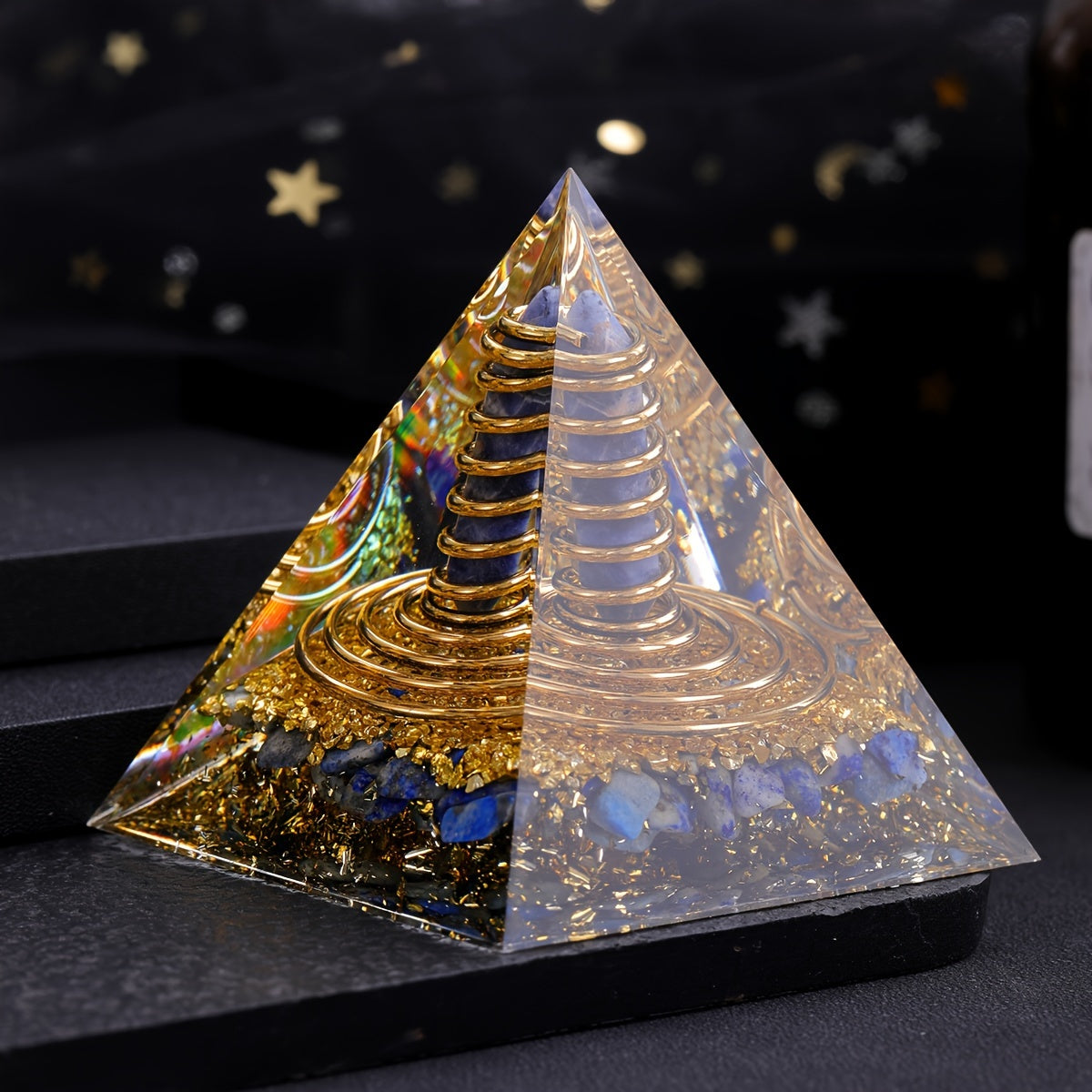 Pyramide Orgonite Lapis-Lazuli Équilibre, Protection et Énergie Pure !