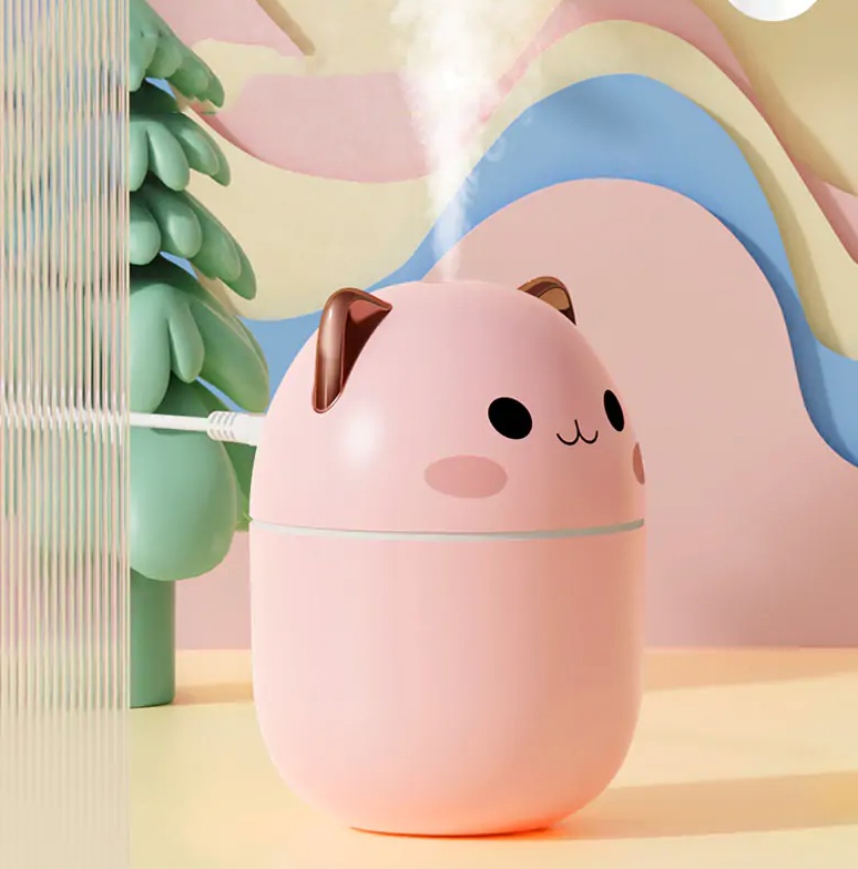Pure Air and Health First: Transform Your Space with the 250ml Cute Cat Humidifier!