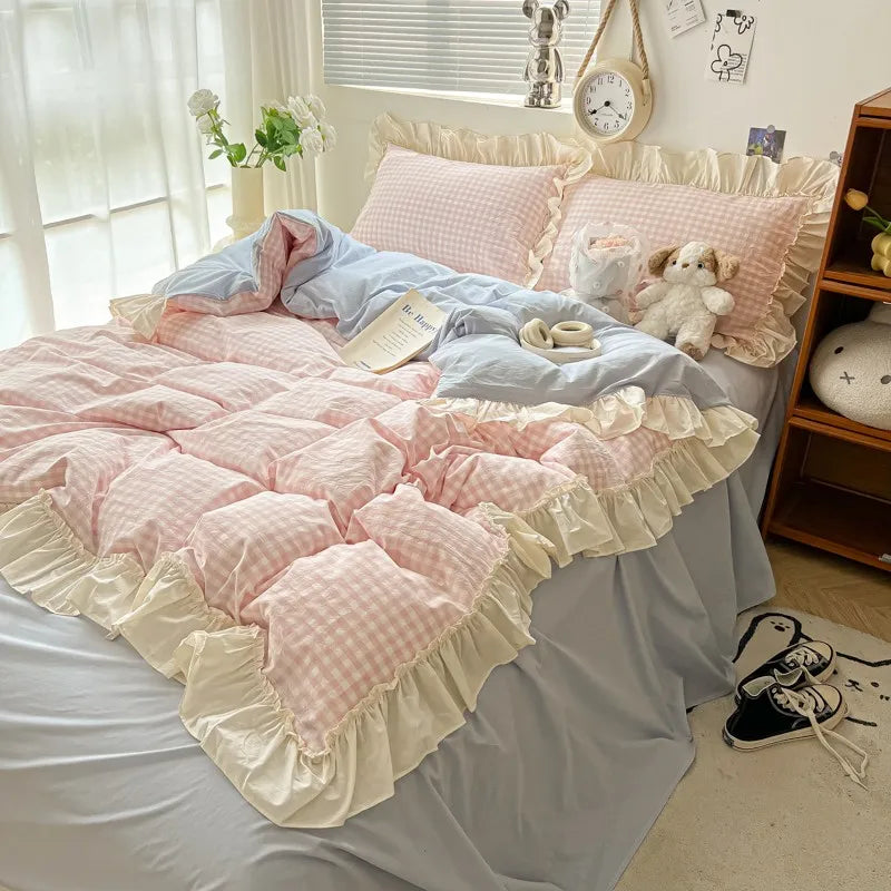 JUEGO DE CAMA EDREDÓN ROSA