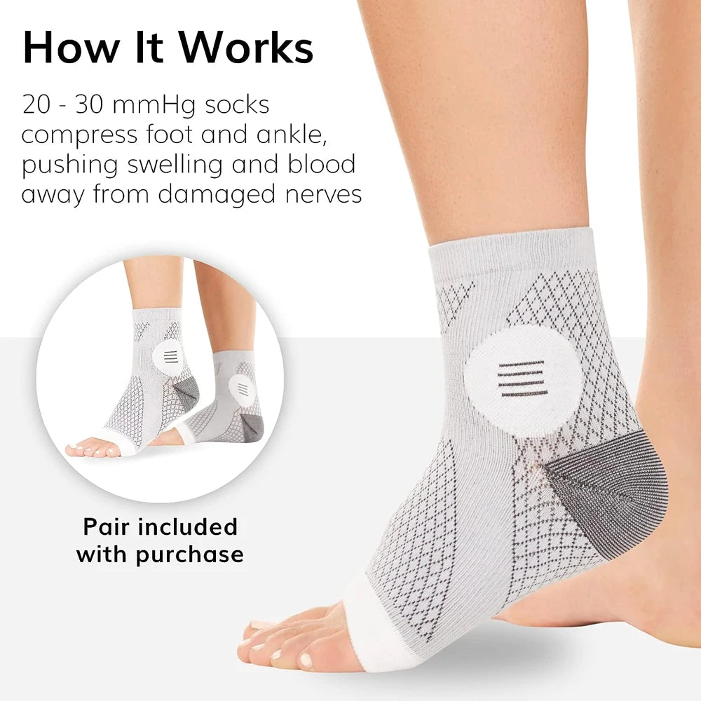 Specific Socks for Diabetics, Peripheral Neuritis Therapy, Compression for Ankle Gout, Nerve Pain