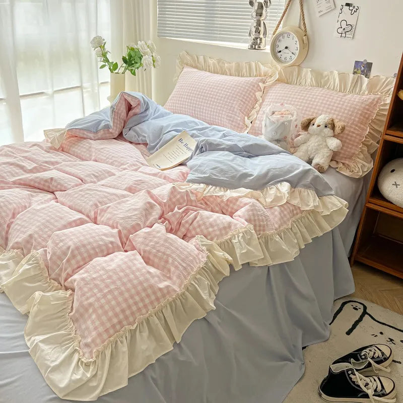 JUEGO DE CAMA EDREDÓN ROSA