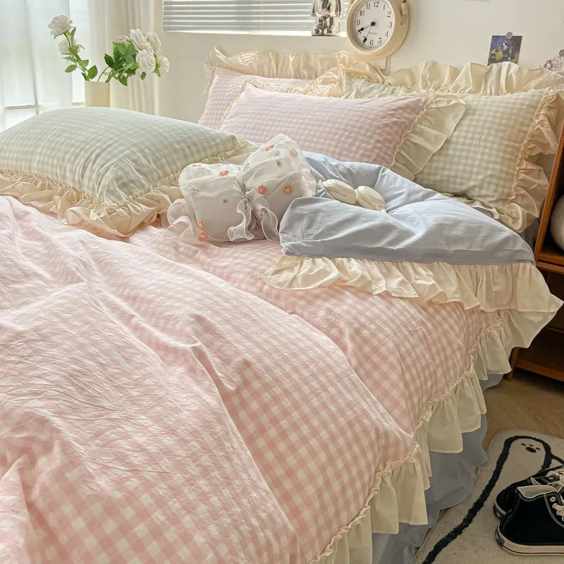 JUEGO DE CAMA EDREDÓN ROSA