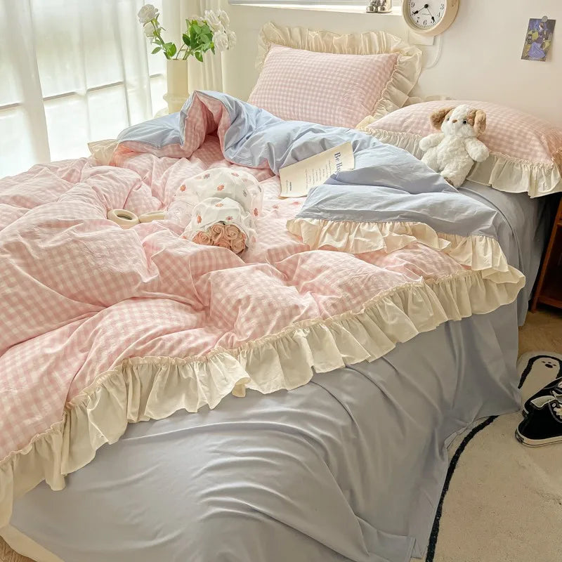 JUEGO DE CAMA EDREDÓN ROSA